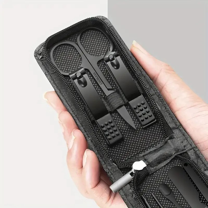 Набор инструментов для маникюра и педикюра дорожный набор ножницы,пинцет,пилочка 6 шт в кейсе цвет черный Каменец-Подольский - изображение 4