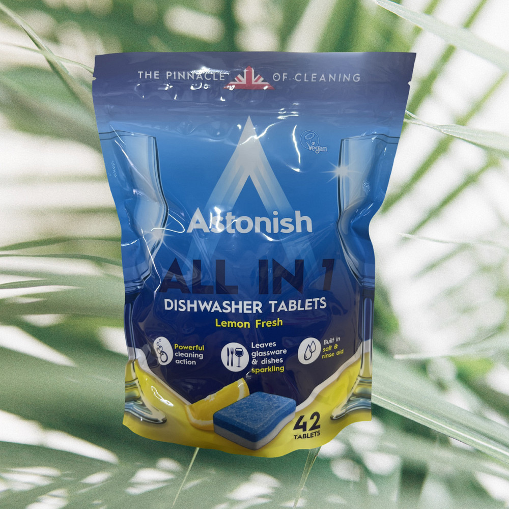 Таблетки для посудомийних машин Astonish All in 1 Lemon fresh 42 шт Виноградов - изображение 2