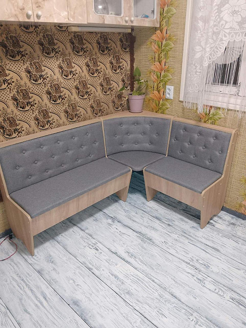 Кухонний куточок з нішами на кухню 114х154 см (на право або наліво) / Тканина - ДСП Дуб Сонома Львів - фото 6