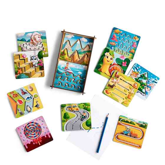 Деревянные трафареты для детей Ubumblebees (ПСФ094) PSF094 маленькие 12 шт Винница