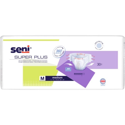Підгузки для дорослих Seni Super Plus Medium 75-110 см 30 шт (5900516803582) Вінниця - фото 1