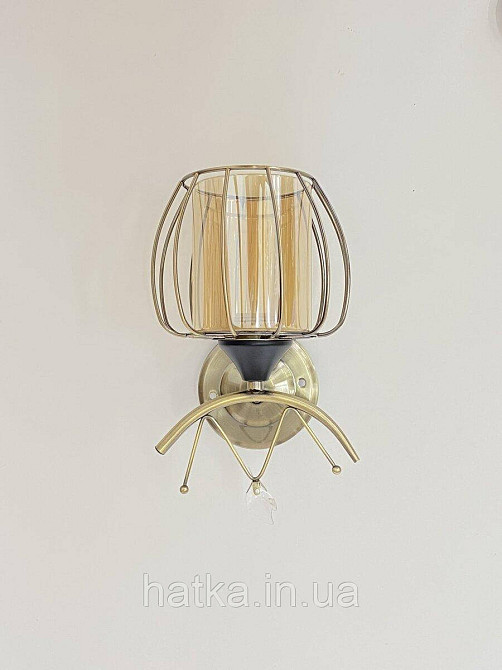 Настінне бра на 1 плафон B-91186/1 бронза+чорний Київ - фото 1