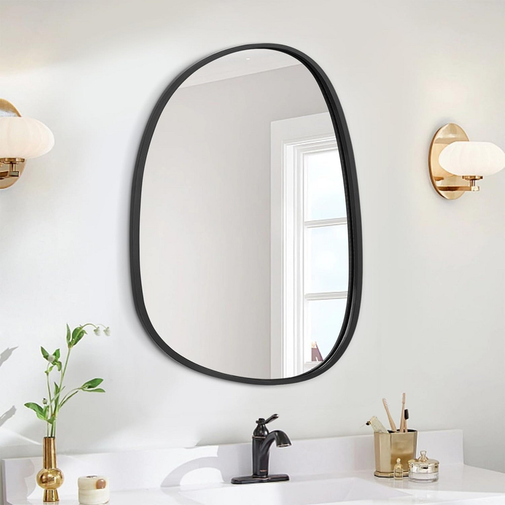 Дзеркало асиметричне дерев'яне чорне Луцьк - фото 2