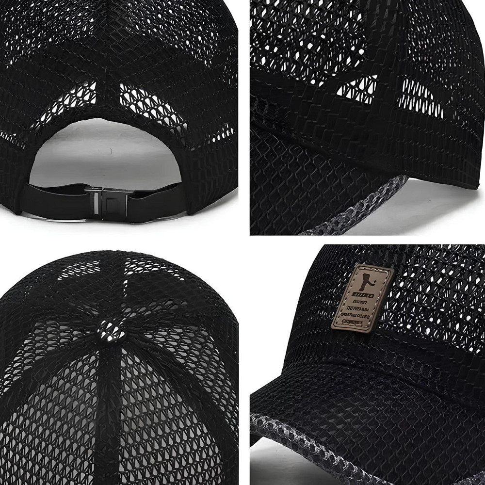 Бейсболка синяя в сетку. Сетчатая бейсболка синего цвета. Синяя кепка с хорошей вентиляцией Киев - изображение 7