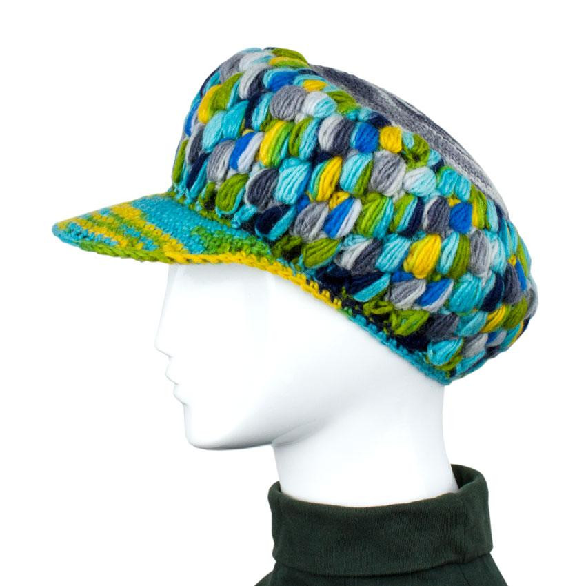 Бере з козирком в'язаний вовняний Київ - фото 1