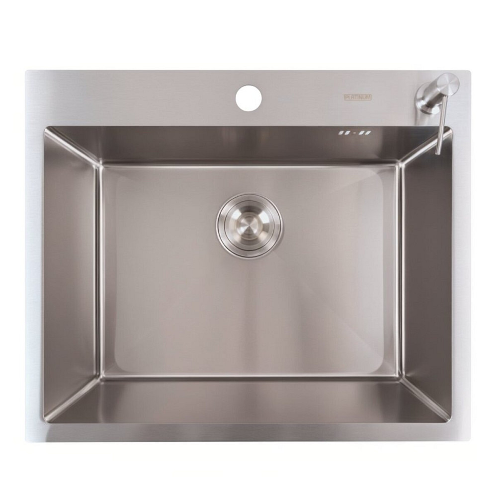 PLATINUM Кухонна мийка нержавійка 60*50 Platinum Handmade (сифон круглий, 3,0/0,8) Коломия - фото 1