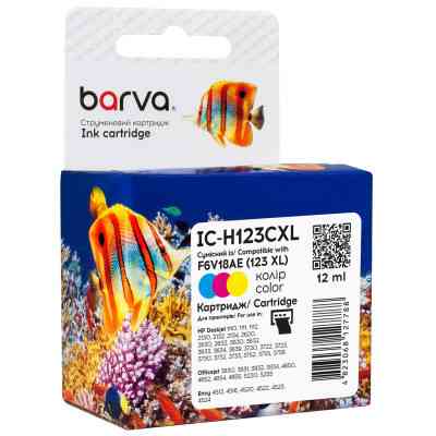 Картридж Barva HP 123XL color/F6V18AE, 12 мл (IC-H123CXL) Вінниця