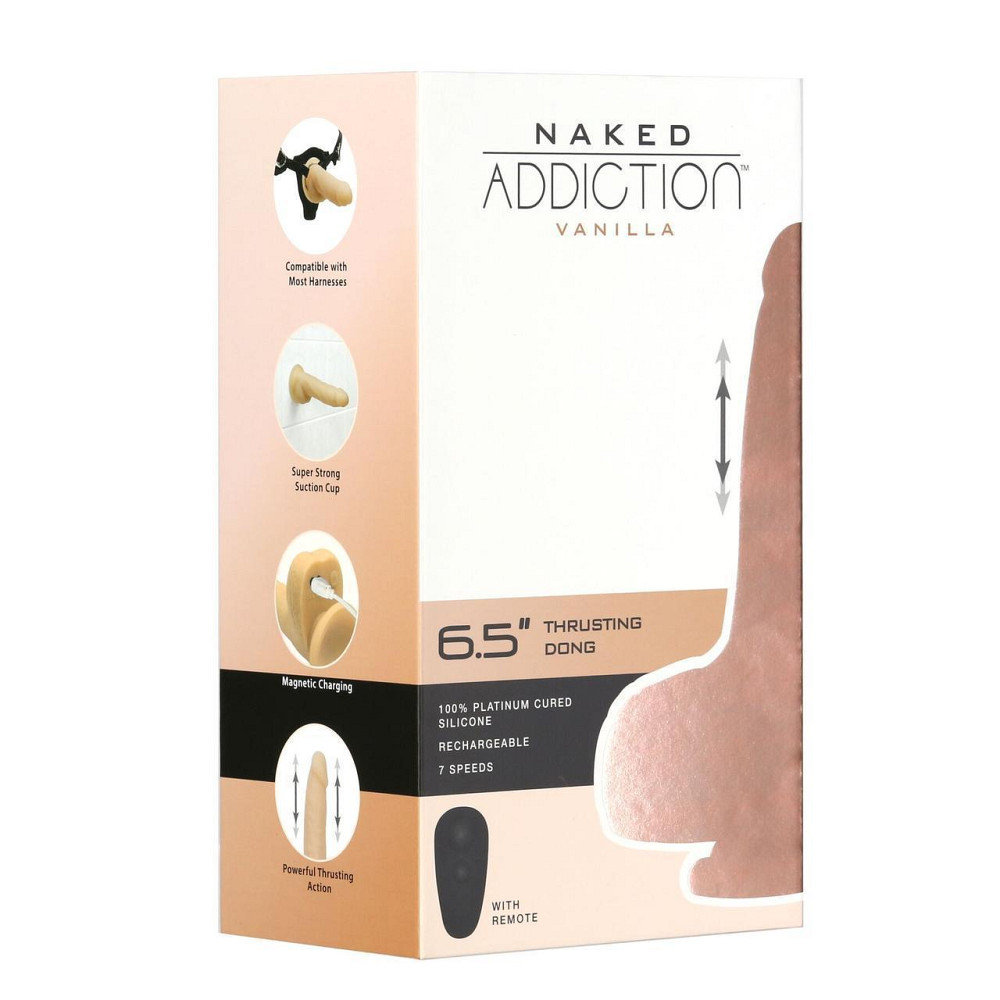 Фаллоимитатор-пульсатор Naked Addiction 6.5″ Thrusting Dong With Remote, движения вперед-назад,пульт Sex Aura Киев - изображение 9