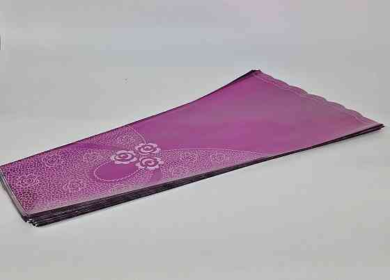 Конусне паковання під квіти h80/18низ/42верх метал малиновий (100 шт.) візерунок146 (8) (100 шт.) Харків