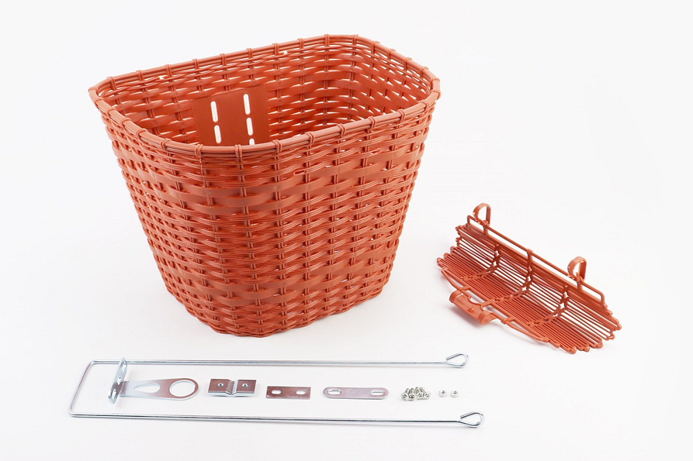 Кошик багажний передній 28" з кришкою, пластмасовий, коричневий TH-057 Киев - изображение 1