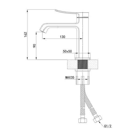 Змішувач для умивальника Mixxus Premium DALI 001 NUT   ( MI6744 ) 29626 Харьков