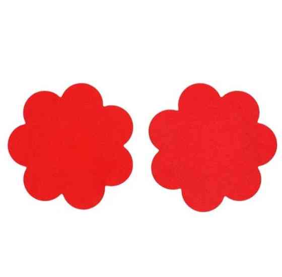 Наклейки на груди Ромашки 75 мм червоний Київ