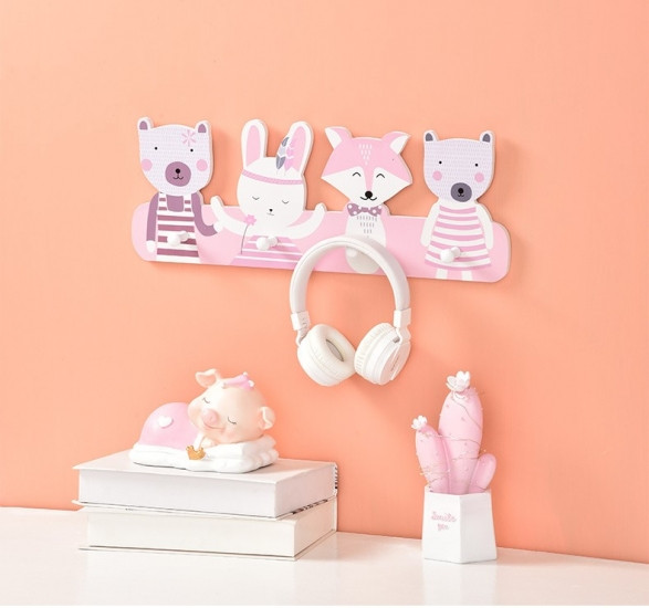 Детская деревянная настенная вешалка для девочки Сказочные друзья Винница - изображение 2