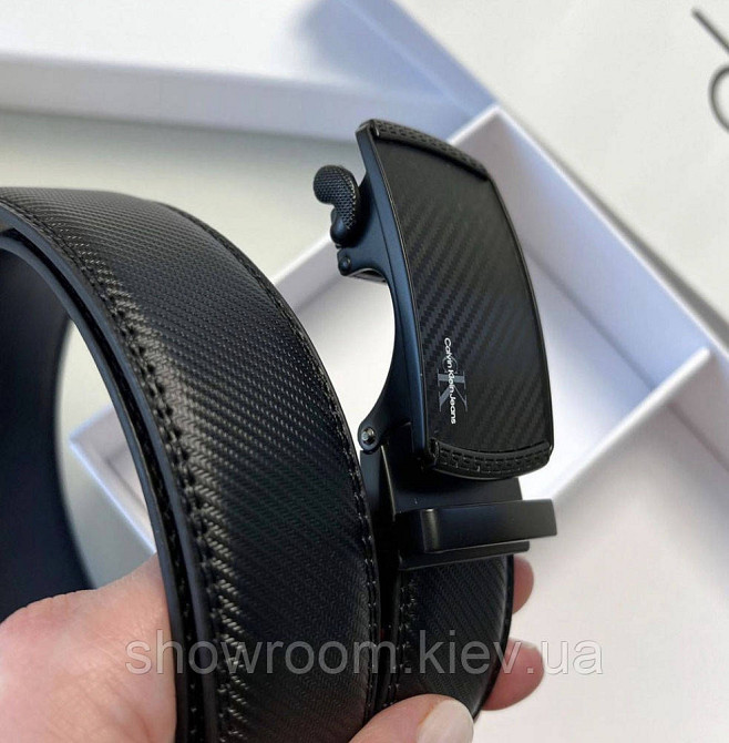 Чоловічий подарунковий набір ремінь та портмоне (489-1) Carbon Київ - фото 6