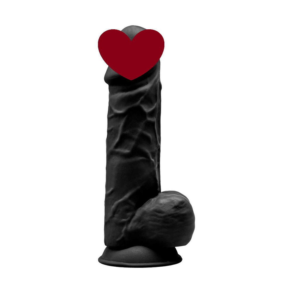 Фалоімітатор SilexD Norman Black (MODEL 4 size 8.5in), двошаровий, силікон + Silexpan, діаметр 5 см Sex Aura Київ - фото 1