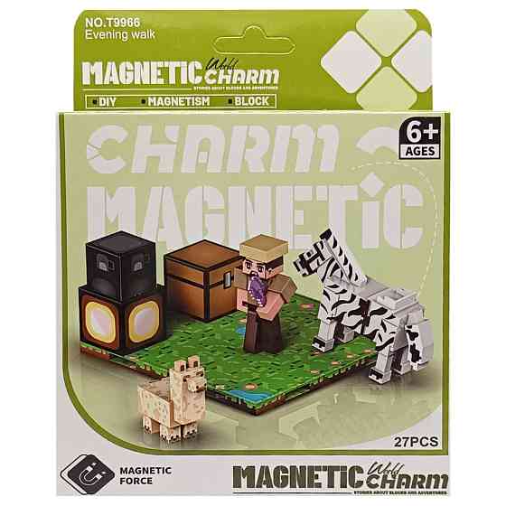Дитячий магнітний конструктор Minecraft 9966, 27 деталей Вінниця