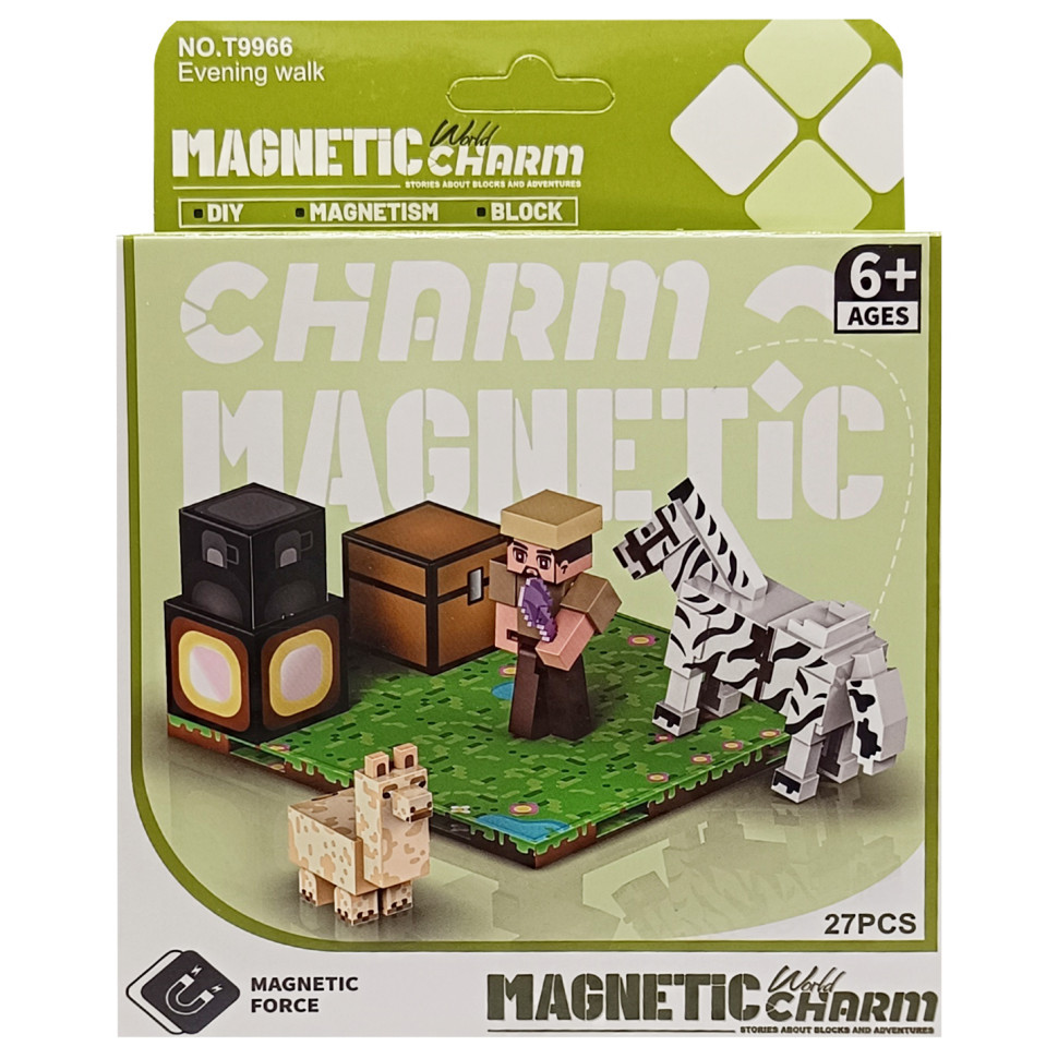 Дитячий магнітний конструктор Minecraft 9966, 27 деталей Вінниця - фото 1