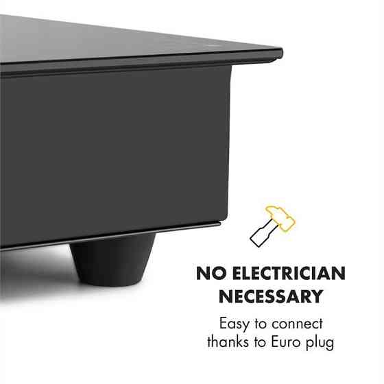 Індукційна варильна панель Deejay free zone 3500 Вт, склокераміка, сенсорний чорний колір (Німеччина, читати Рівне