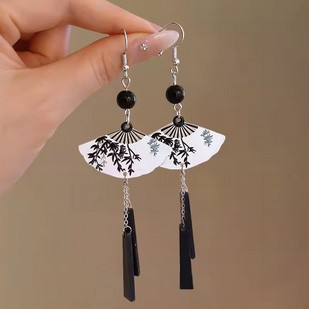 Серьги в китайском стиле Веер Киев - изображение 1