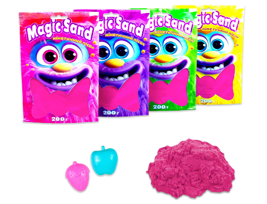 Magic sand в пакеті 39401-8 рожевий, 0,200 кг, шт Київ - фото 1