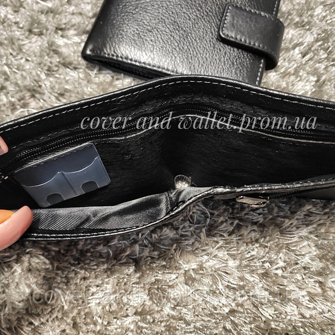 Компактний чоловічий гаманець на магнітній застібці MD Leather Київ - фото 6