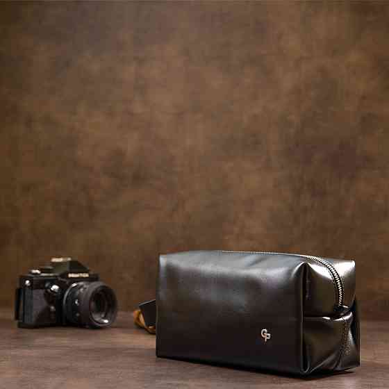 Мужской кожаный несессер GRANDE PELLE 11417 Черный Киев