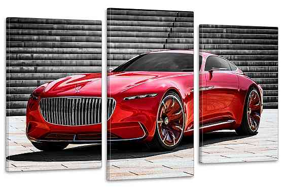 Модульная картина в гостиную / спальню  Червоний Мерседес Art-648_3 100x150 см Киев