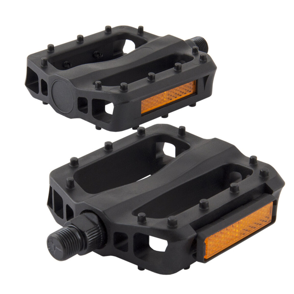 Велосипедні педалі Grey's із рефлектором із поліпропілену, чорні, 1 пара GR14150 Київ - фото 1