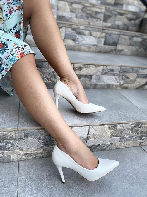 Туфлі жіночі TRASTA білі еко-шкіра каблук 9 см 38р.-25 см 39р.-25.5 см ( -26 3957) Коломыя - изображение 3