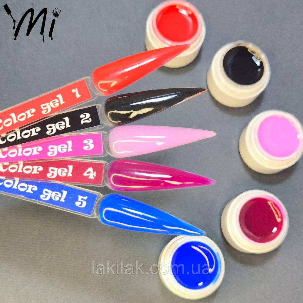 Набір гелів для нарощення нігтів Mi Color №1 по 5мл (5шт) Херсон - фото 1