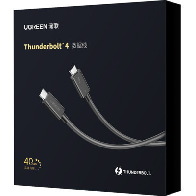 Дата кабель USB-C to USB-C 0.8m USB 4.0 THUNDERBOLTUS501 8K40Gbps Black Ugreen (30389) Вінниця - фото 2