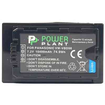 Акумулятор до фото/відео PowerPlant Panasonic VW-VBD98, 10400mAh (CB970100) Вінниця