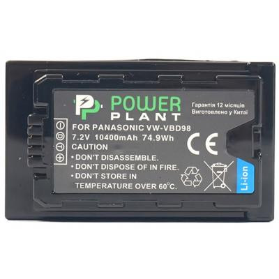 Аккумулятор к фото/видео PowerPlant Panasonic VW-VBD98, 10400mAh (CB970100) Винница - изображение 2