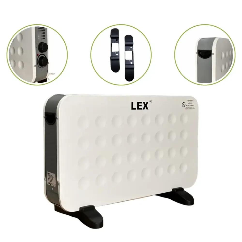 Обогреватель LEX LXZCH01F – конвекторный, 2000 Вт, быстрый и эффективный нагрев, турбовентилятор Львов - изображение 1