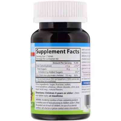 Мінерали Carlson Залізо Дитяче, 15 мг, смак полуниці, Kid's Chewable Iron, 60 жуватий (CAR-55940) Вінниця