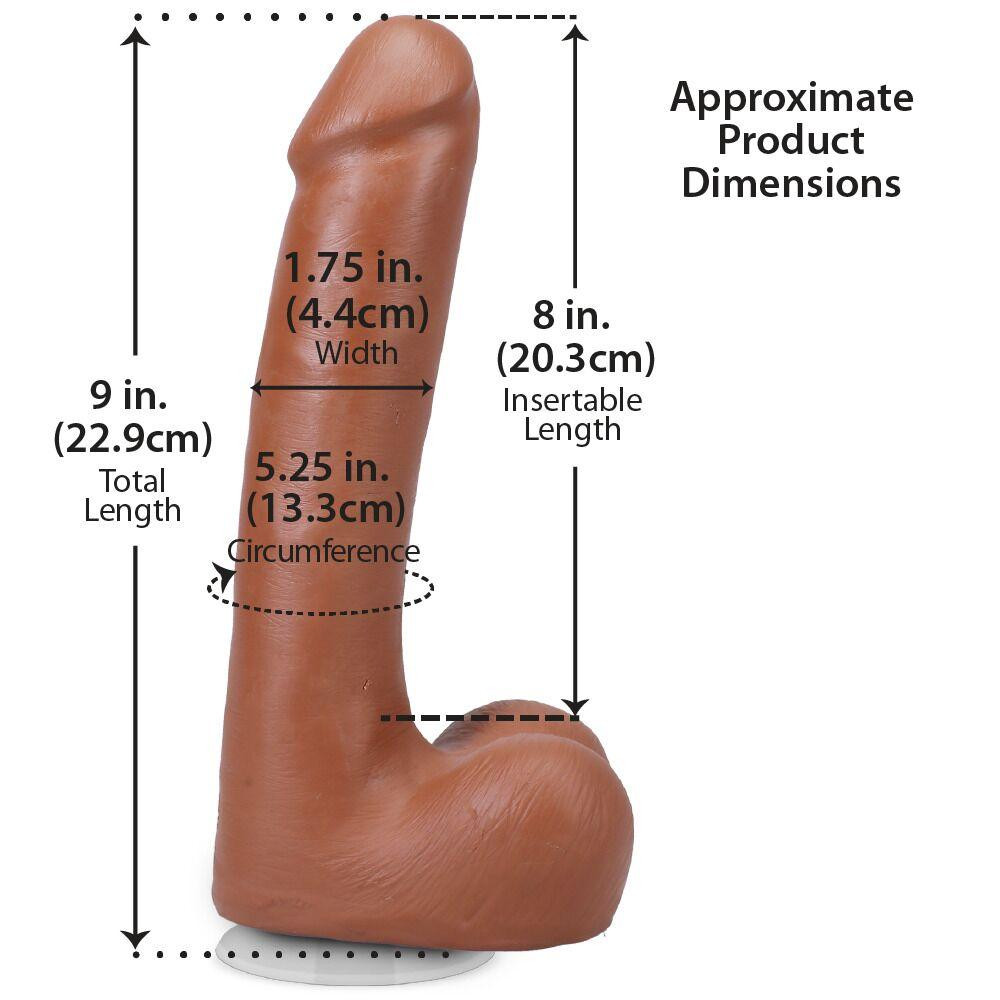 Фалоімітатор Doc Johnson The Realistic Cock ULTRASKYN - 9 Inch with Balls Caramel Sex Aura Київ - фото 5