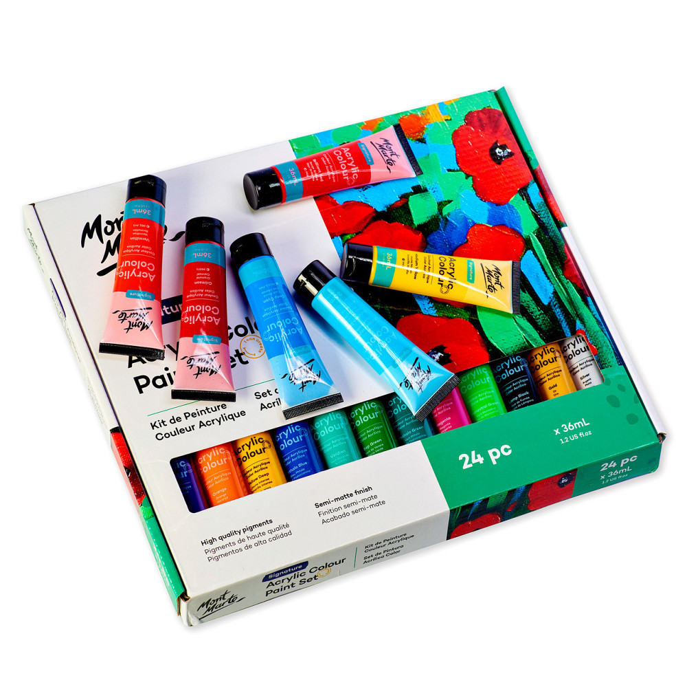 Фарби акрилові для малювання Mont Marte Acrylic Color Paint Set Signature 24pc x 36ml Різні кольори Кам'янець-Подільський - фото 1
