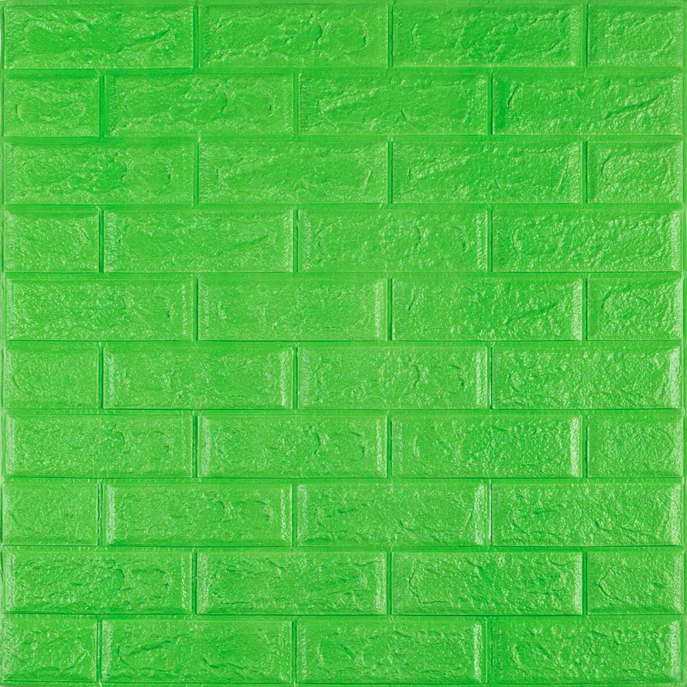 3D панель самоклеющаяся 700x770x5мм кирпич Зеленый (013-5) SW-00000149 Днепр - изображение 1
