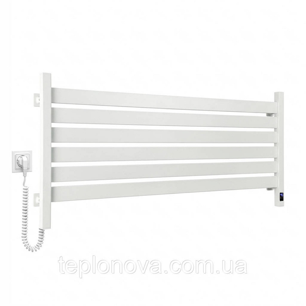 Электрическое полотенцесушитель NAVIN Largo 1100х500 Sensor с Wi-Fi, широкий левосторонний, белый бархат Черновцы - изображение 2