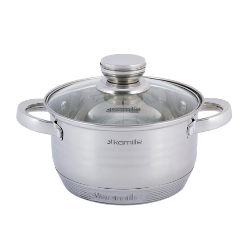 Набір каструль 6 предметів (каструлі 1,5/2/3л) нержавіюча сталь порожнисті ручки 4915 KAMILLE Житомир