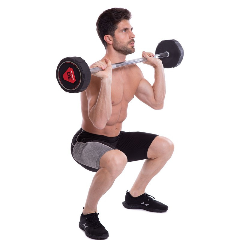 Штанга фіксована пряма поліуретанова LI NUO 3622-30 довжина 116 см 30 кг Київ - фото 9