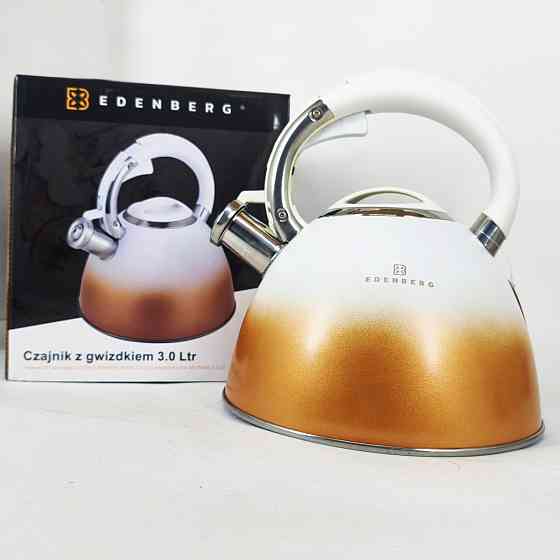 Чайник для газовых плит Edenberg, Чайник с утолщенным дном и прорезиненной ручкой LQ-70 Львов