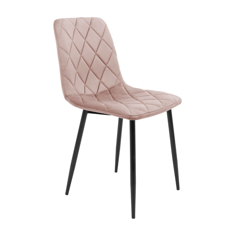 Стілець крісло м'який GarretDesign U Malcolm 22 чорні ніжки Рожевий Київ - фото 1
