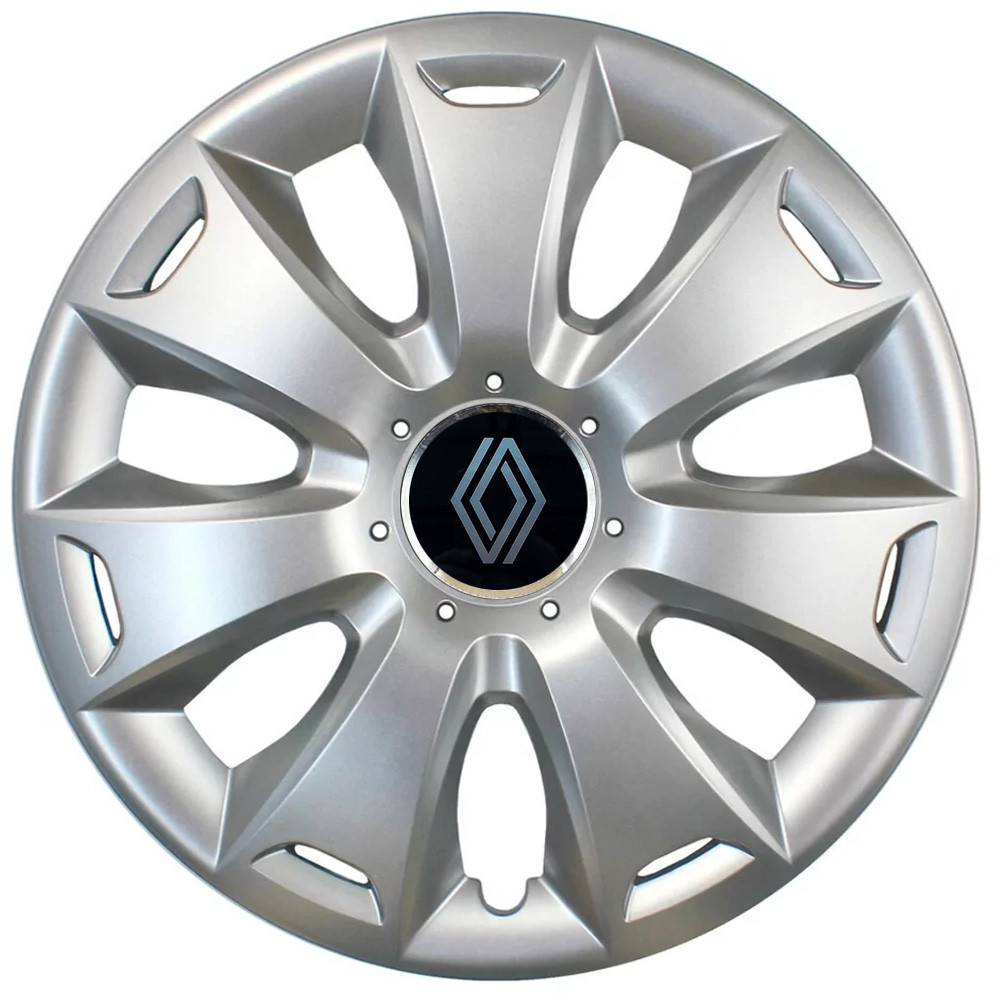 Автомобільні модельні ковпаки R16 Renault NEW 417 4шт, SJS, сріблясті Київ - фото 1