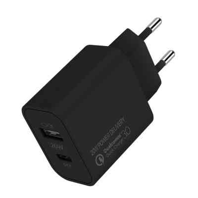 Зарядное устройство ColorWay Type-C PD + USB QC3.0 (20W) V2 black (CW-CHS025QPD-BK) Винница