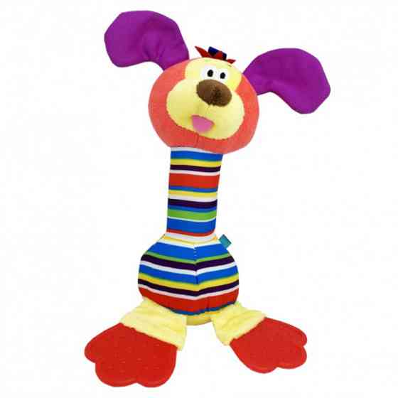 М`яка іграшка-брязкальце "Собака" TM Happy Monkey MGZ-1216-3 з дзвіночком Вінниця