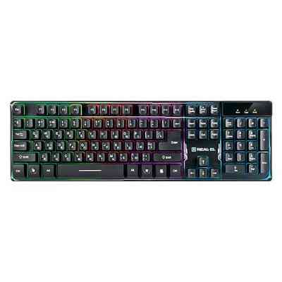 Клавіатура REAL-EL 8700 Gaming Backlit, black Вінниця
