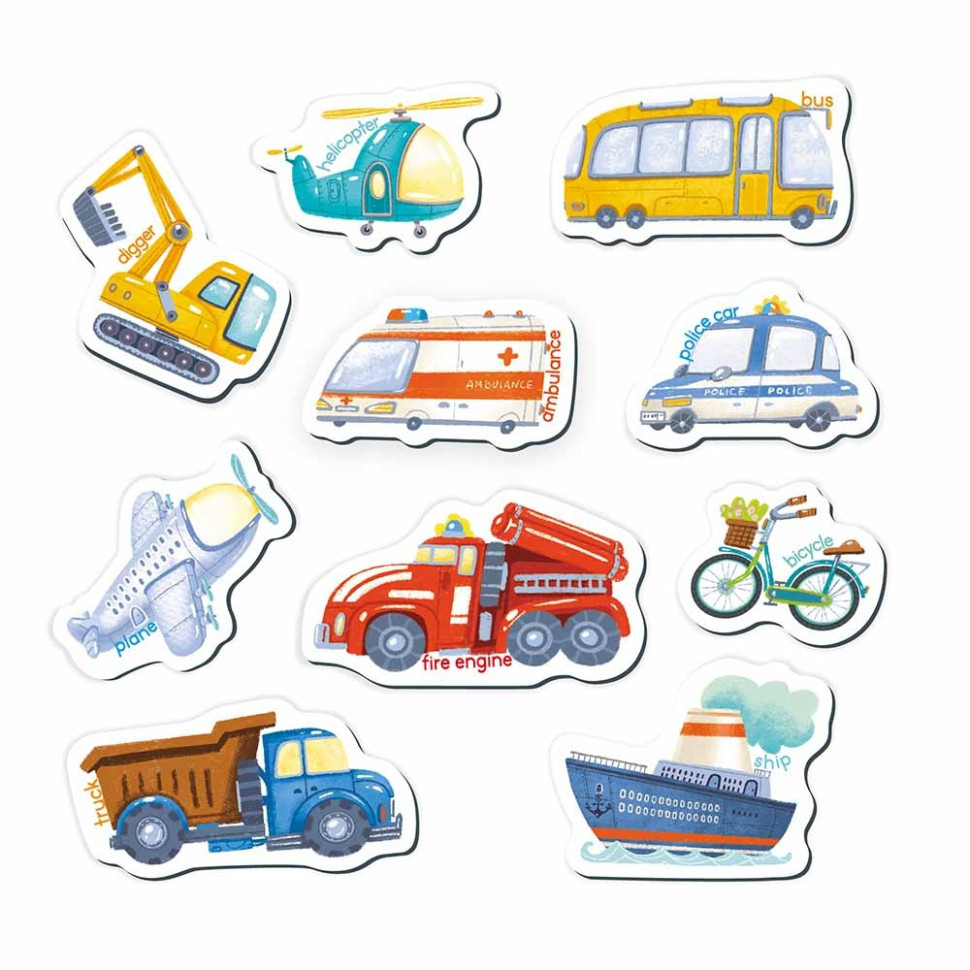 Набір магнітів "Види транспорту" 200266, 10 елементів в комплекті Вінниця - фото 2