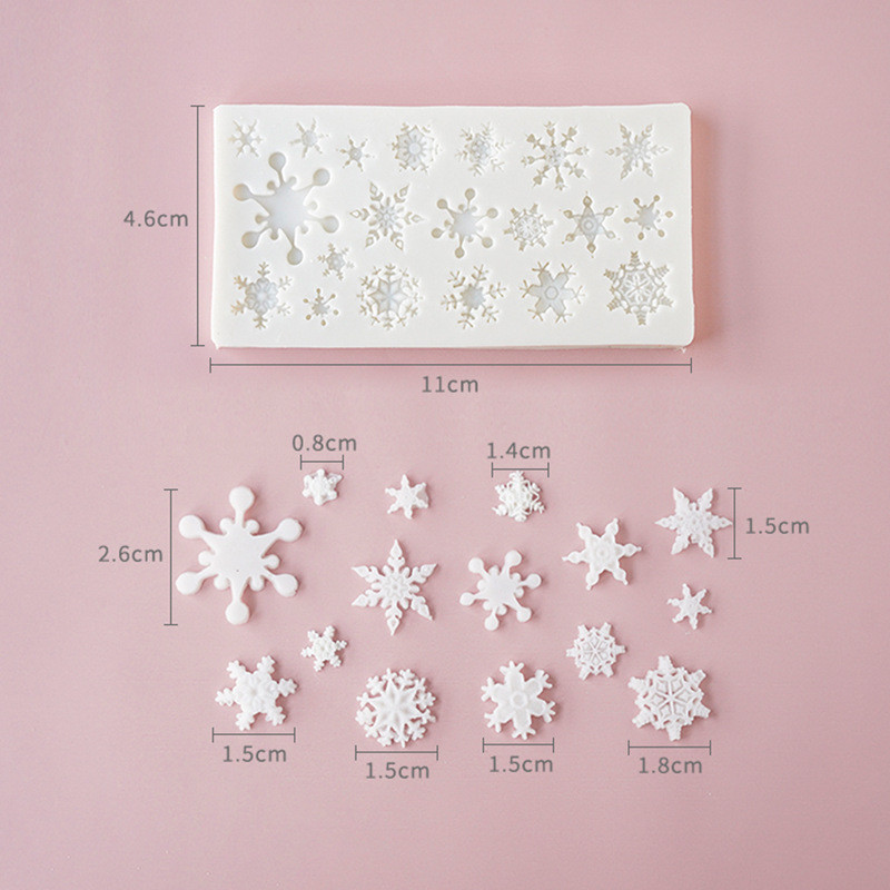 Силиконовый молд Снежинки 46 на 110 мм серый Киев - изображение 2