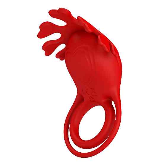 Віброкільце PRETTY LOVE - VIBRATION PENIS RING, Ruben, 7 vibration functions red Sex Aura Київ